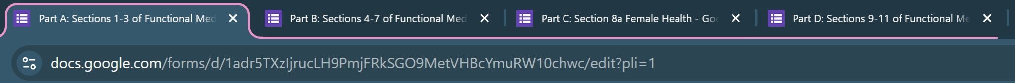 Browser tabs