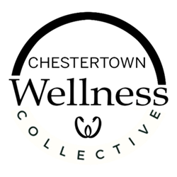 Logo with words stylized in a circle. Link to homepage.